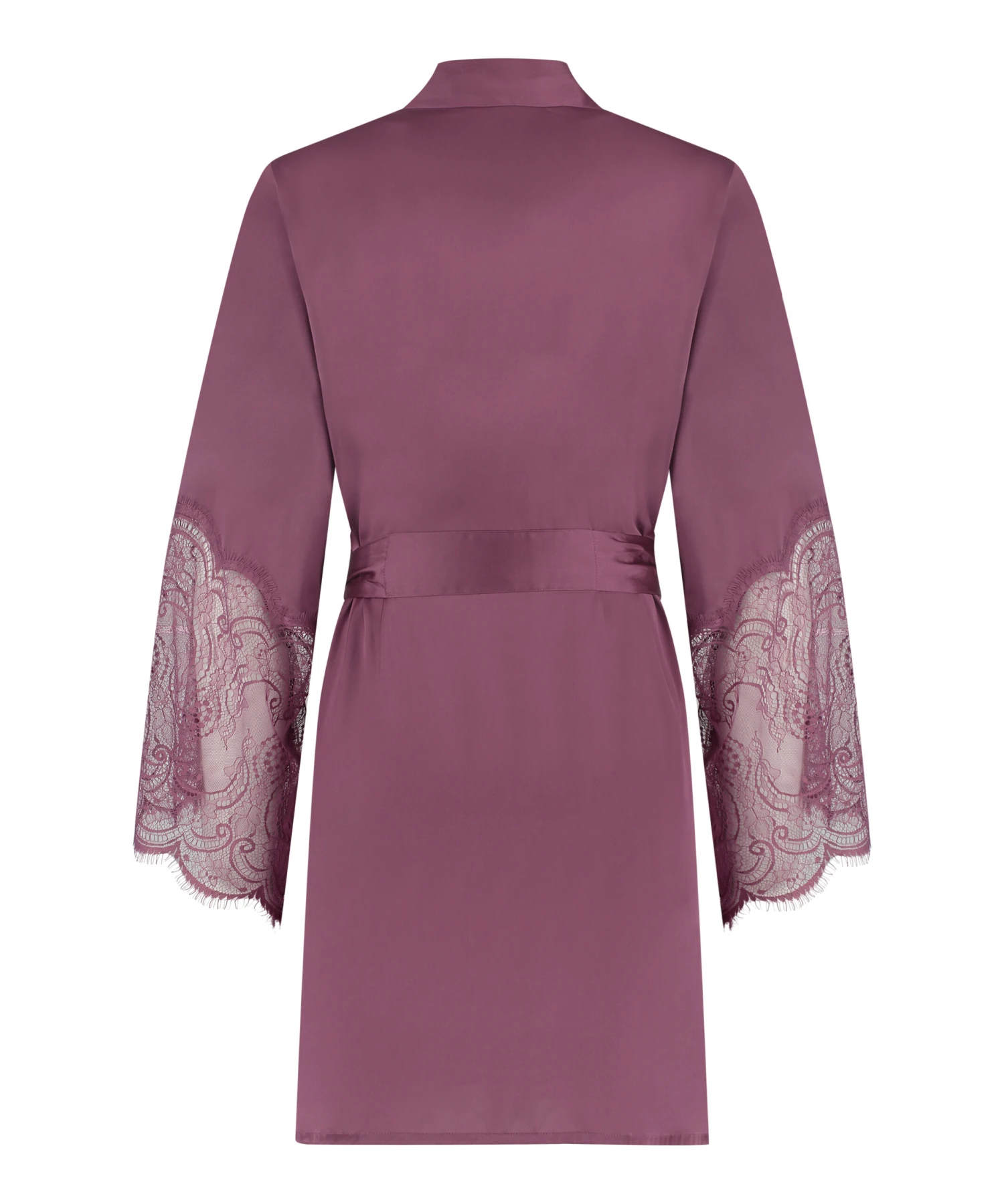 Satin Kimono - Purple 6 Satin Kimono - Purple - Image 6