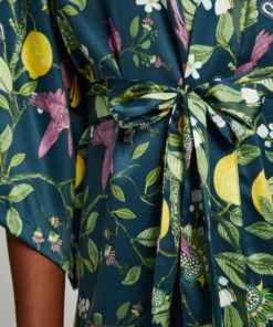 Satin Kimono - Blue -Deals Bare Bralettes Store 203315 2 scaled