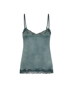 Velours Lace Cami Top - Green 11 Velours Lace Cami Top - Green -Deals Bare Bralettes Store 203333 6