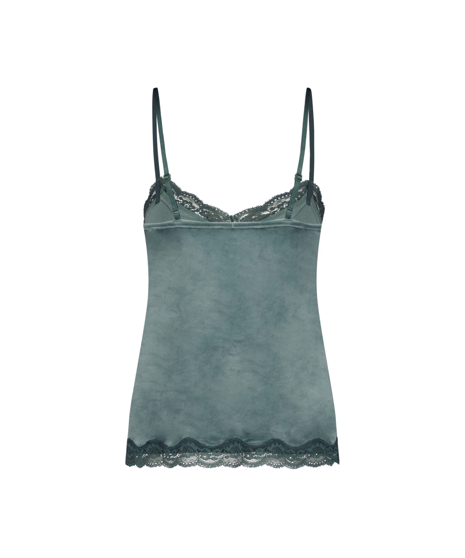Velours Lace Cami Top - Green 6 Velours Lace Cami Top - Green - Image 6