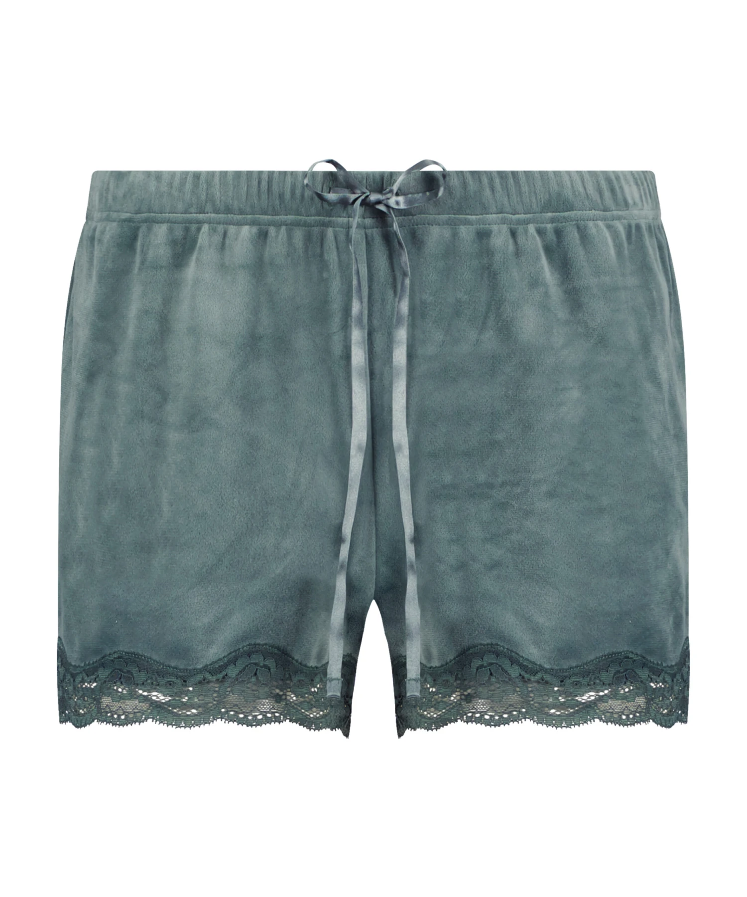 Velvet Lace Shorts - Green 4 Velvet Lace Shorts - Green - Image 4
