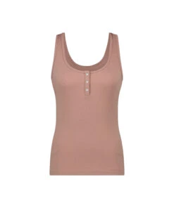 Henley Singlet - Brown -Deals Bare Bralettes Store 203340 5