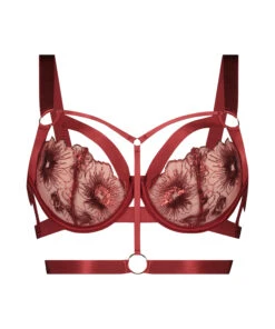 Oxana Non-Padded Longline Underwired Bra - Red 10 Oxana Non-Padded Longline Underwired Bra - Red -Deals Bare Bralettes Store 203448 5