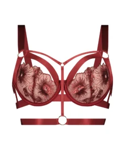 Oxana Non-Padded Longline Underwired Bra - Red -Deals Bare Bralettes Store 203448 5 scaled