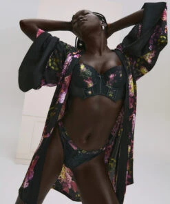 Amelie Padded Underwired Longline Bra - Black -Deals Bare Bralettes Store 203517 17