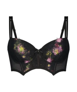 Amelie Padded Underwired Longline Bra - Black -Deals Bare Bralettes Store 203517 5 scaled