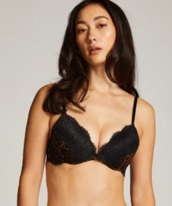 Bliss Padded Underwired Push-Up Bra - Black