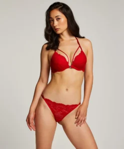 Mariah Padded Underwired Push-Up Bra - Red -Deals Bare Bralettes Store 203559 3 scaled