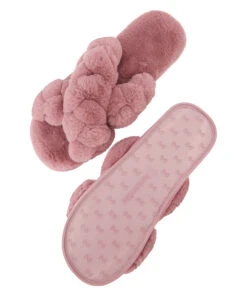 Fake Fur Sliders - Pink -Deals Bare Bralettes Store 203792 6