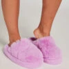 Madeline Fur Slippers - Purple