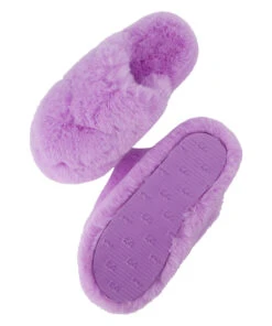 Madeline Fur Slippers - Purple -Deals Bare Bralettes Store 203794 6