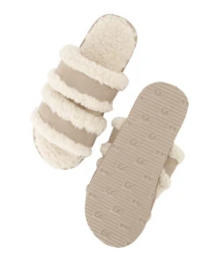 Double Strap Lady Slippers - White -Deals Bare Bralettes Store 203798 6