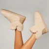 Teddy Slippers Boot - Beige