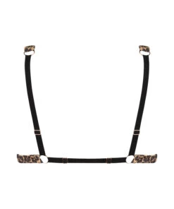 Satin Leopard Bralette - Black -Deals Bare Bralettes Store 203813 6