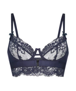 Blossom Non-Padded Underwired Longline Bra - Blue 12 Blossom Non-Padded Underwired Longline Bra - Blue -Deals Bare Bralettes Store 203858 5