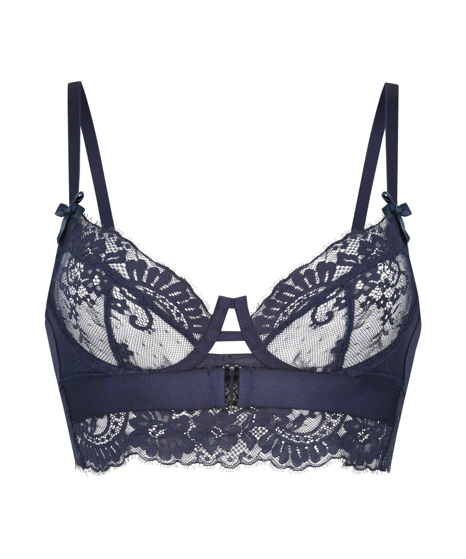Blossom Non-Padded Underwired Longline Bra - Blue 6 Blossom Non-Padded Underwired Longline Bra - Blue - Image 6