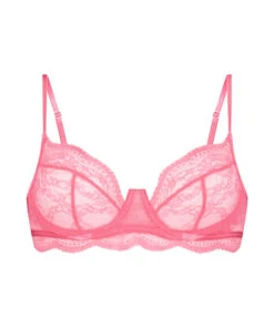 Isabelle Non-Padded Underwired Bra - Pink -Deals Bare Bralettes Store 203871 5