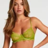 Isabelle Non-Padded Underwired Bra - Green