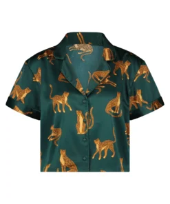 Satin Short-Sleeved Jacket - Green -Deals Bare Bralettes Store 204052 5 scaled