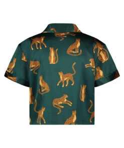 Satin Short-Sleeved Jacket - Green -Deals Bare Bralettes Store 204052 6