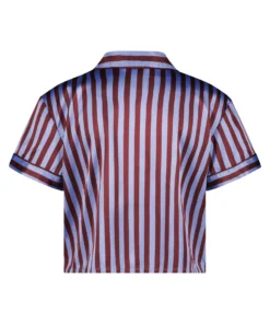 Satin Short-Sleeved Jacket - Blue -Deals Bare Bralettes Store 204054 6 scaled