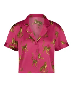 Satin Short-Sleeved Jacket - Pink -Deals Bare Bralettes Store 204056 5 scaled