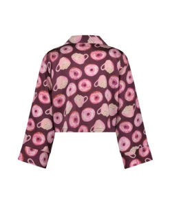 Satin Long-Sleeved Jacket - Purple -Deals Bare Bralettes Store 204110 6