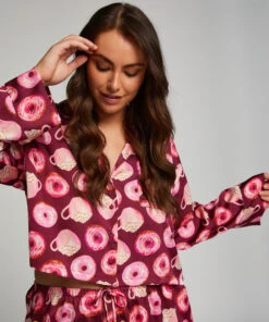 Satin Long-Sleeved Jacket - Purple