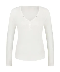 Long-Sleeved Pyjama Top - White -Deals Bare Bralettes Store 204162 5 scaled