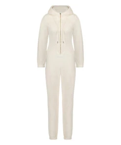 Fleece Onesie - White -Deals Bare Bralettes Store 204165 5