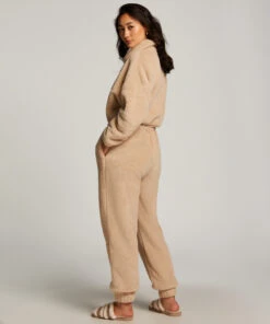 Fleece Onesie - Beige -Deals Bare Bralettes Store 204172 4