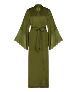 Satin Kimono - Green -Deals Bare Bralettes Store 204173 5