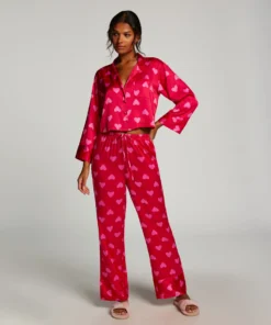 Satin Trousers - Red