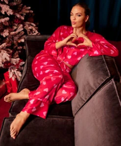 Satin Trousers - Red -Deals Bare Bralettes Store 204178 17