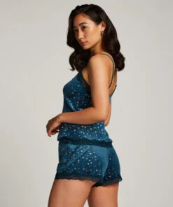 Velvet Lace Cami - Blue 9 Velvet Lace Cami - Blue -Deals Bare Bralettes Store 204179 4