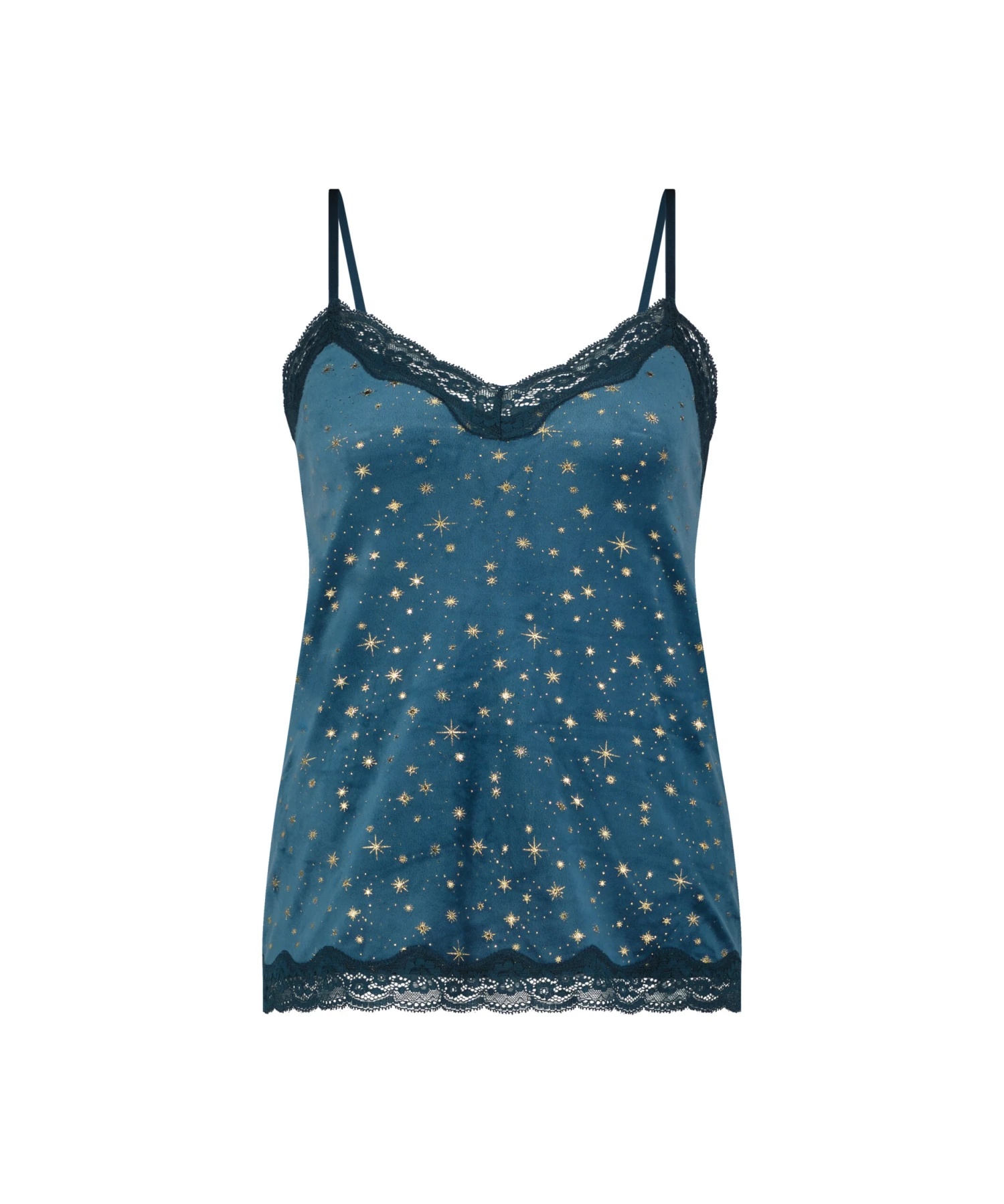 Velvet Lace Cami - Blue 5 Velvet Lace Cami - Blue - Image 5