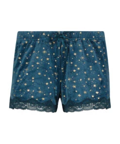 Velvet Lace Shorts - Blue -Deals Bare Bralettes Store 204180 5