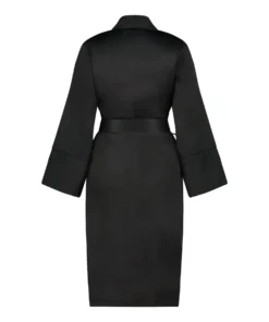 Satin Fleece Bathrobe - Black -Deals Bare Bralettes Store 204188 6 scaled