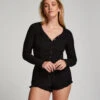 Brushed Short Onesie - Black