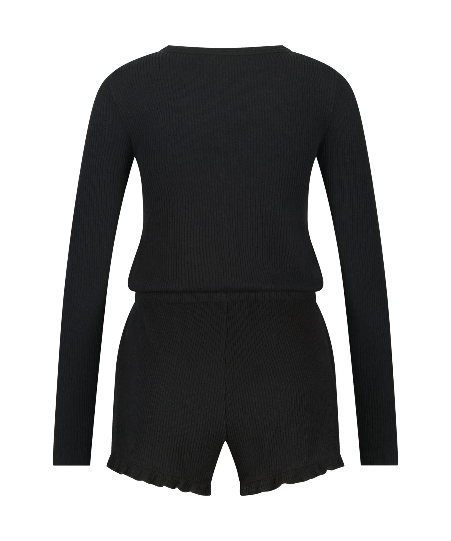 Brushed Short Onesie - Black 5 Brushed Short Onesie - Black - Image 5