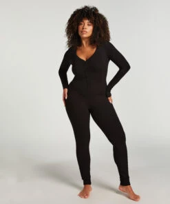 Henly Slim Onesie - Black