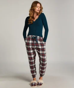 Flannel Pyjama Pants - White