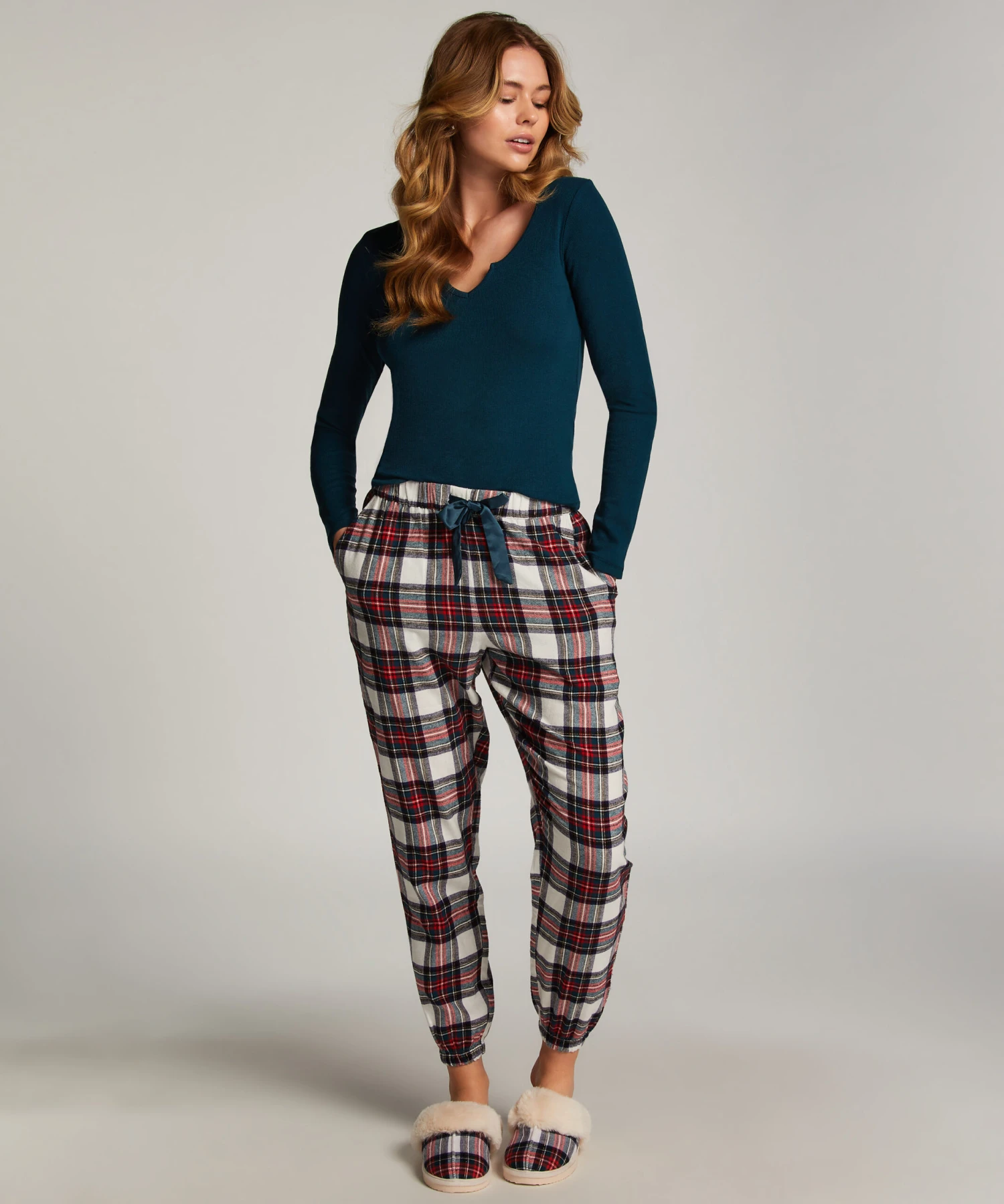 Flannel Pyjama Pants - White 1 Flannel Pyjama Pants - White