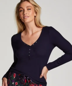 Long-Sleeved Pyjama Top - Blue