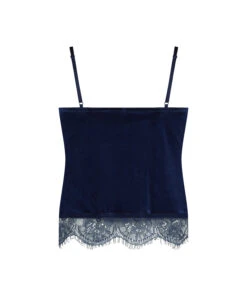 Shiny Velours Lace Cami - Blue -Deals Bare Bralettes Store 204220 6