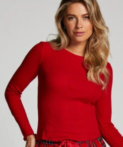 Long-Sleeved Pyjama Top - Red