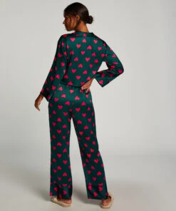 Satin Trousers - Green -Deals Bare Bralettes Store 204226 4