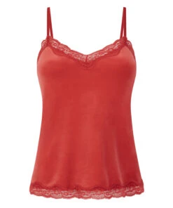 Velours Lace Cami Top - Red -Deals Bare Bralettes Store 204234 5