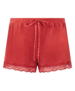 Velvet Lace Shorts - Red -Deals Bare Bralettes Store 204235 5