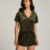 Velvet Shorts - Green